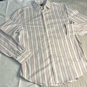 NWOT Express Slim Men’s Small Button Down Dress Shirt Striped New!